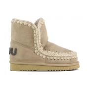 Mou Brun Sheepskin Eskimo Boots med Glitter Brown, Dam