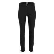 DNM Pure Stiliga Chino Byxor för Affärslook Black, Dam