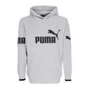 PUMA Färgblock huvtröja med ficka Gray, Herr