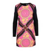 Versace Jeans Couture Elegant Klänning i Polyesterblandning Multicolor...