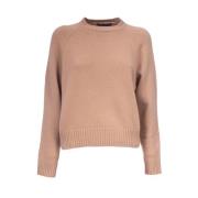 Max Mara Weekend Mjuk Ull Raglan Tröja Brown, Dam