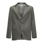 Brunello Cucinelli Grön Corduroy Peak Lapel Blazer Green, Herr