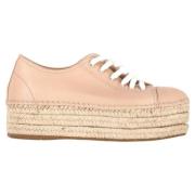 Miu Miu Pre-owned Pre-owned Laeder sneakers Pink, Dam