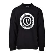 Versace Jeans Couture Bomullssweatshirt med unik stil Black, Herr