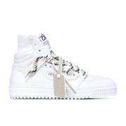 Off White Vita High-Top Sneakers med Tricolor Snörning White, Dam