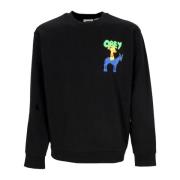 Obey Lätt Crewneck Sweatshirt Svart Fransk Terry Black, Herr