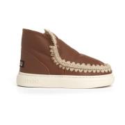 Mou Läder Sneakers Eskimo Stil Brown, Dam