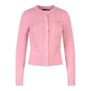 Polo Ralph Lauren Broderad Bomulls Cardigan Pink, Dam