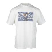 Throwback Retro Bomull T-shirt White, Herr