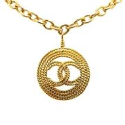 Chanel Vintage Pre-owned Metall chanel-smycken Yellow, Dam