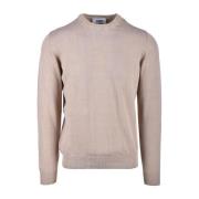 Alpha Studio Round-neck Knitwear Beige, Herr