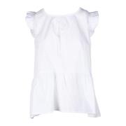 Think! Bomullsblandning Blus White, Dam