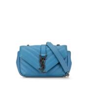 Saint Laurent Vintage Pre-owned Laeder axelremsvskor Blue, Dam