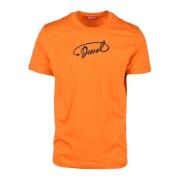 Diesel Bomull T-shirt Orange, Herr