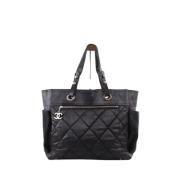 Chanel Vintage Pre-owned Tyg chanel-vskor Black, Dam