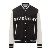 Givenchy Varsity Wool Grain Jacka Black, Herr