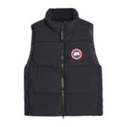 Canada Goose Puffer Vest för stiliga outfits Black, Herr