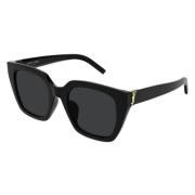 Saint Laurent Modiga Cat Eye Solglasögon i Svart Black, Unisex