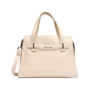 Orciani Elegant Läderhandväska Beige, Dam