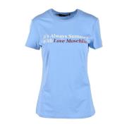 Love Moschino Himmelsblå T-shirt för kvinnor Blue, Dam