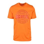 Diesel Bomull T-shirt Orange, Herr