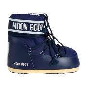 Moon Boot Låg Nylon Ikoniska Vinterstövlar Blue, Dam