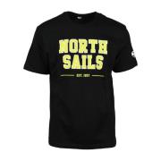 North Sails Klassisk Bomull T-shirt Kollektion Black, Herr