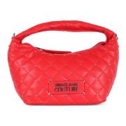 Versace Jeans Couture Quiltad handväska med mini nitar Red, Dam