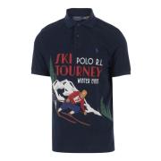 Polo Ralph Lauren Bomullspolotröja med skidåkarmönster Blue, Herr