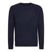 Polo Ralph Lauren Rundhalsad Stickad Tröja, Klassisk Kollektion Blue, ...