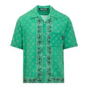 Palm Angels Paisley Bow Skjorta Green, Herr