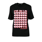 Love Moschino Svart T-shirt för kvinnor Black, Dam