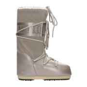 Moon Boot Grå Vattentäta Nylon Vinterstövlar Gray, Dam