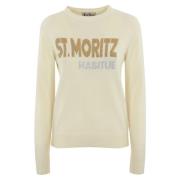 MC2 Saint Barth Kräm Sweater Maglione Beige, Dam