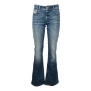 Diesel Bomull Modal Blandning Slim Fit Jeans Blue, Dam