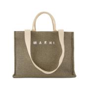 Marni Grön Bomull Shopper Väska Green, Herr