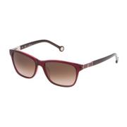 Carolina Herrera Röda Acetatsolglasögon med Florence-detalj Red, Dam