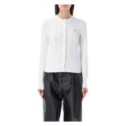 Ralph Lauren Damkläder Stickat Vitt Ss25 White, Dam