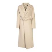 Blanca Vita Beige Ull Wrap Kappa Aw24 Beige, Dam