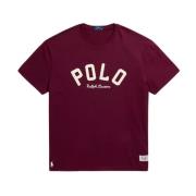 Ralph Lauren Burgundy skjorta med logo Classic Fit Red, Herr