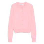 Maison Kitsuné Stilren Boxy Cardigan Pink, Dam