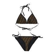 Fendi Stilren Bikini för Kvinnor Brown, Dam