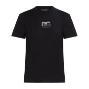 Dolce & Gabbana T-shirt med en logotyp avslutad med skimrande kristall...