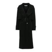 JW Anderson Svart ull gabardinrock Black, Dam