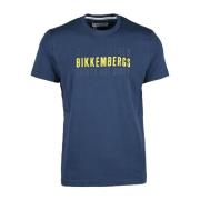 Bikkembergs Blå T-shirt för män Blue, Herr