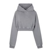 Entire Studios Rhino Cropped Heavy Hoodie Gray, Dam