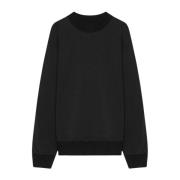 Nn07 Mock Print Sweater Svart Black, Herr