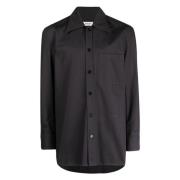 Lanvin Grå Casual Twisted Cocoon Overshirt Jacka Gray, Herr