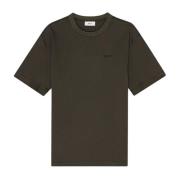 Nn07 Präglad Logotyp T-shirt Mörk Armé Green, Herr