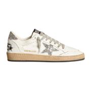 Golden Goose Retro Ball Star Glitter Sneakers White, Herr